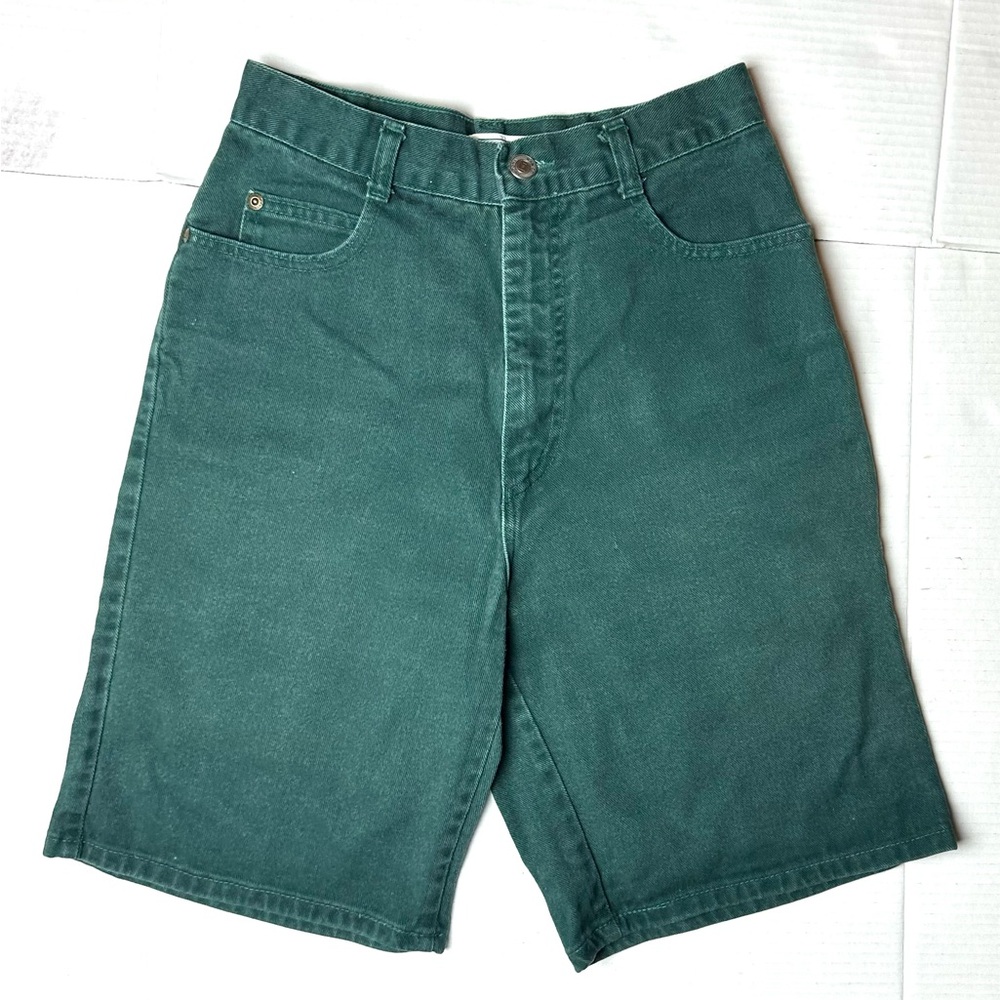 Vintage Arizona High Waisted Jean‎ Mom Shorts Women’s Juniors 7 Green Retro Y2K